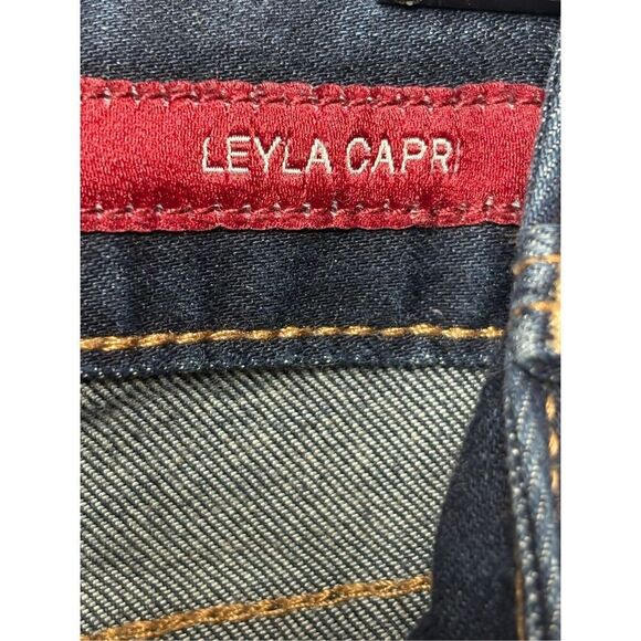 Lucky Brand Leyla Capri Jeans Dark Wash Mid Rise Runs Larger Women 8 - Picture 4 of 4